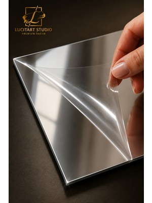 Lucit Art 4'lü Set | 30X40 cm 1 mm Premium Aynalı Pleksi | Esnek Yapışkanlı Dekoratif Pleksi Duvar Süsü | Süs Ayna