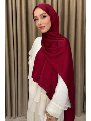 İmaj Butik Bordo Abiye Kristal Ipek Şal