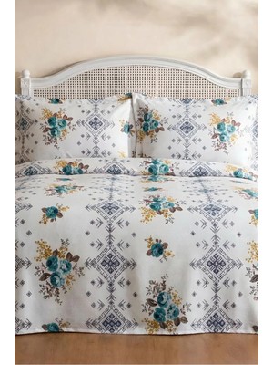 Miar home perde tekstil Miar Çift Kişilik Pike/yatak Örtüsü Takımı 3 Parça