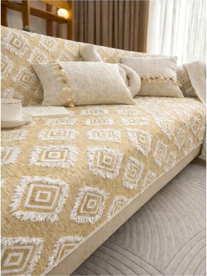 Miar home perde tekstil Miar %100 Pamuk Koltuk Örtüsü - Oturma ve Sırt Kısmını Kaplayan Koruyucu Örtü 180 x 220
