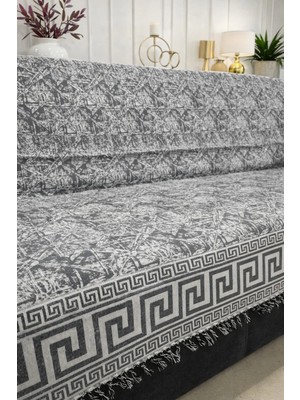 Miar home perde tekstil Miar %100 Pamuk Koltuk Örtüsü - Oturma ve Sırt Kısmını Kaplayan Koruyucu Örtü 180 x 220
