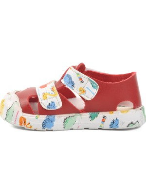 United Colors Of Benetton Kırmızı Cırtlı Unisex Çocuk Sandalet BN-1409 B