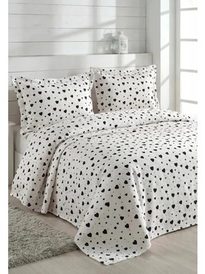 Miar home perde tekstil Miar Kalpli Desenli Çift Kişilik Pike Takımı / Yatak Örtüsü - 3 Parça