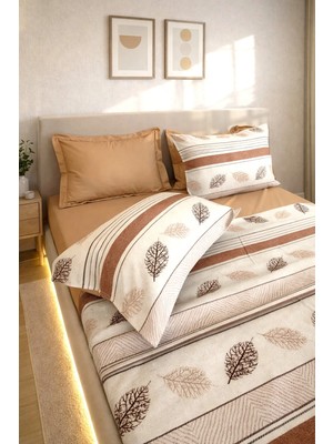 Miar home perde tekstil Miar Çift Kişilik %100 Pamuk Pike Takımı 6 Parça Lastikli Çarşaflı