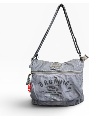 Old Cotton Cargo Kumaş Postacı Omuz Çantası Unisex Mulater Bag Oil Koyu Gri