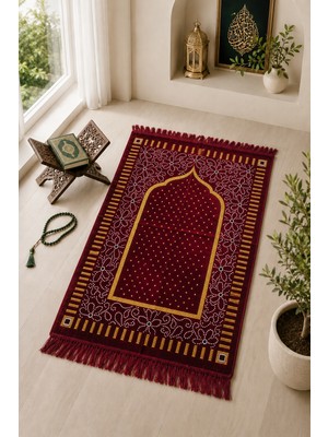 Bella Home Uludağ Spiegel Premium Kadife Seccade – Lüks, Şık ve Yumuşak Dokulu
