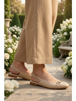 Pierre Cardin PC-55780 Z Bej Kadın Babet