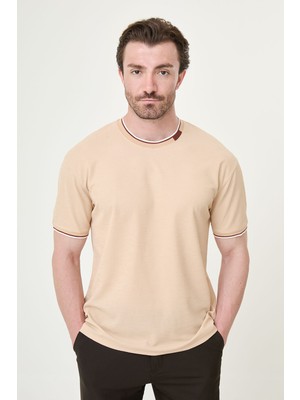 MCR Dokulu Slim Fit Bisiklet Yaka Kısa Kol Erkek T-Shirt