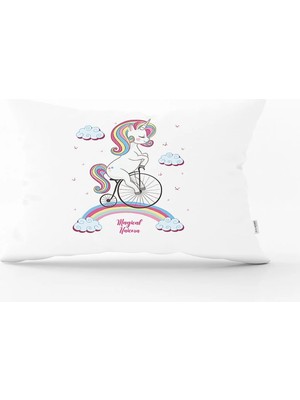 Rem Home Sevimli Fil Baby Shower Tasarımlı Çocuk Odası Dikdörtgen Yastık Kılıfı