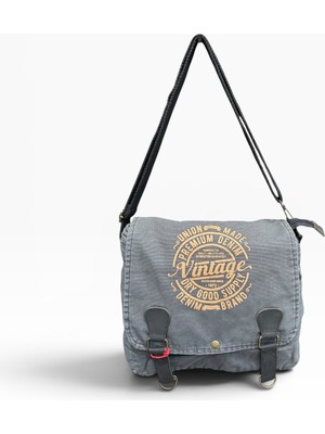 Old Cotton Cargo Kumaş Postacı Omuz Çantası Unisex San Diego Antrasit