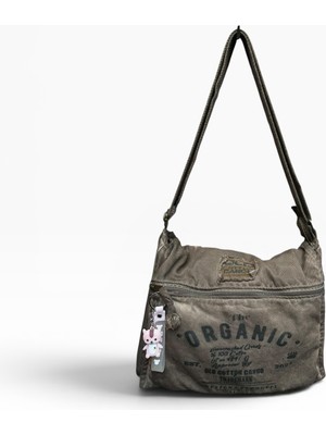 Old Cotton Cargo Kumaş Postacı Omuz Çantası Unisex Mulater Bag Oil Koyu Kahve
