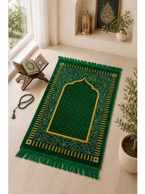 Bella Home Uludağ Spiegel Premium Kadife Seccade – Lüks, Şık ve Yumuşak Dokulu
