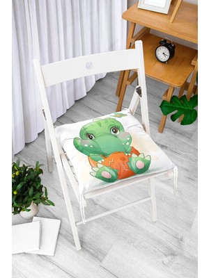 Rem Home Sevimli Dinazor Tasarımlı Pofidik Sandalye Minderi