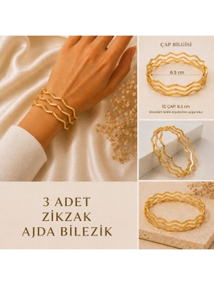 3'lü Zikzak Ajda Bilezik