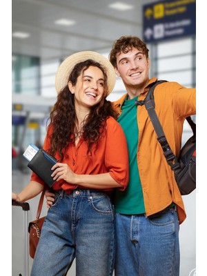 Vulkit Rfıd Korumalı Vegan Deri Unisex Pasaport Cüzdanı