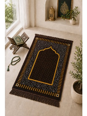 Bella Home Uludağ Spiegel Premium Kadife Seccade – Lüks, Şık ve Yumuşak Dokulu