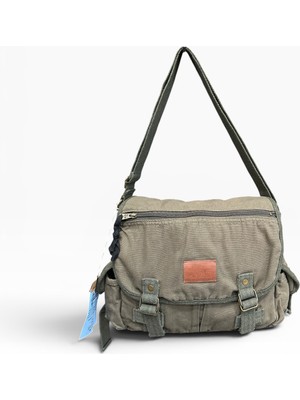 Old Cotton Cargo Kumaş Postacı Omuz Çantası Unisex Nico Bag Haki