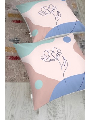 Rem Home Gül Desenli Bohemian Özel Tasarım Dekoratif Yer Minderi