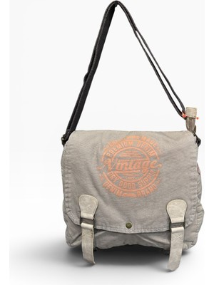 Old Cotton Cargo Kumaş Postacı Omuz Çantası Unisex San Diego Bej