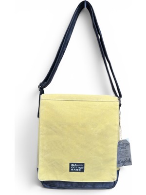 Old Cotton Cargo Bags Dikey Kanvas Omuz Çantası  7112 Western Sarı