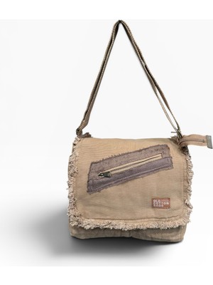 Old Cotton Cargo Kumaş Postacı Omuz Çantası Unisex Robbie Bag Camel