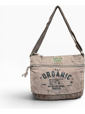 Old Cotton Cargo Kumaş Postacı Omuz Çantası Unisex Mulater Bag Oil Kahve