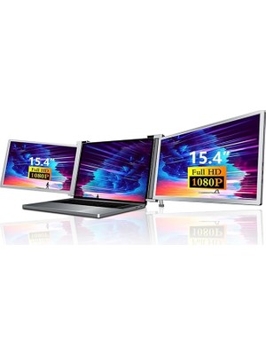 NPM20 15.4" Fhd 1080P IPS Type-C Taşınabilir Dizüstü 2'li Monitör Çoklayıcı Notebook Monitö