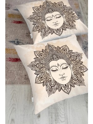 Rem Home Dijital Baskılı Özel Tasarım Dekoratif Modern Yer Minderi