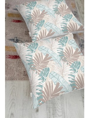 Rem Home Modern Floral Desen Baskılı Özel Tasarım Yer Minderi