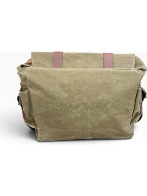 Old Cotton Cargo Kanvas Kumaş Postacı Omuz Çantası Unisex 7156 Baltimore 15.6'' Camel