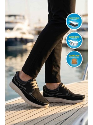 Ayakmod Premium 2407 M Siyah Nubuk Erkek Günlük Ayakkabı