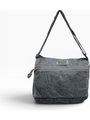 Old Cotton Cargo Kumaş Postacı Omuz Çantası Unisex Mulater Bag Oil Antrasit