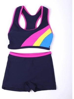 My Kids Wear Aykidsclup Kız Çocuk Şortlu Yüzücü  Iki Parça MAYO-7255-L