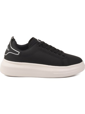 United Colors Of Benetton Siyah-Beyaz Bağcıklı Hafif Erkek Sneaker BNI-12081 M