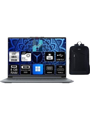 Lenovo Ideapad Slim 3 Intel Core I5 13420H 8GB 512GB+512GB SSD Windows 11 Pro 15.3" Taşınabilir Bilgisayar +Boz Çanta