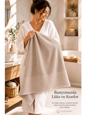 Elif Mira Banyo Havlusu %100 Pamuk 90X150 cm Linea Collection 650 gr