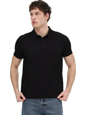 Kinetixmb Pam 12SN328 6fx Siyah Erkek Polo Yaka Kısa Kol T-Shirt