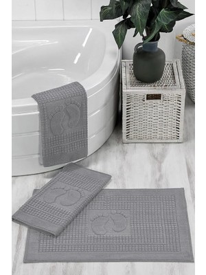 Banyo Ayak HAVLUSU%100 Pamuklu 50X70 cm Nice (Açık Gri)