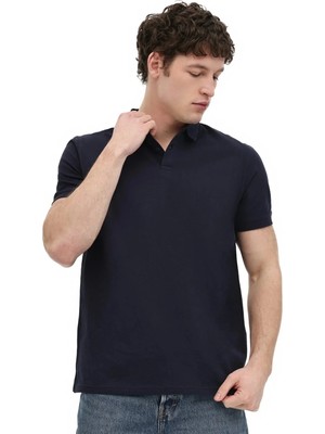 Kinetixmb Pam 12SN328 6fx Lacivert Erkek Polo Yaka Kısa Kol T-Shirt