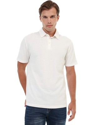 Kinetix MB Legato 12BS501 6fx Ekru Erkek Polo Yaka Kısa Kol T-Shirt