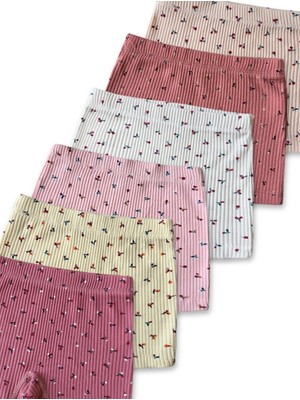 Panfilia %95 Pamuklu Kız Çocuk Boxer Külot Iç Çamaşır 6'lı Set