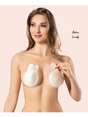 Intive Lingerie Intive Soft Tavşan Kulak Ten Rengi Parlak Kumaş Detaylı Lazer Kesim Göğüs Ucu Kapatıcısı