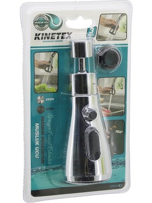Zenvia Znv Krom 360 Derece - 3 Mod Yağmur Püskürtme Borulu Kubar Musluk Ucu KTX-3289 ZNV2029