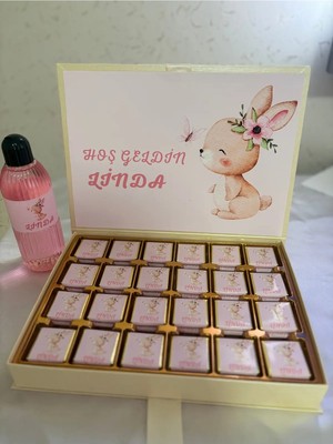 Burc Design Gift Kişiye Özel Isimli Lüks Bebek Çikolatası - 72 Adet