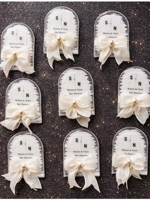 Burc Design Gift Kişiye Özel Pleksi Magnet – Nişan & Söz Hediyelik 10 Adet