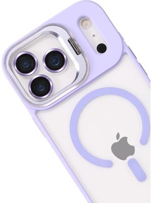 Najmaddin Mep Joko  Iphone 17 Pro Max Remim Lensli Magsafe Standlı Kapak - Lila Najmaddin