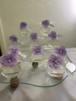 Burc Design Gift Simli Istiridye Cam Şişe Limon Kolonyası - 10 Adet