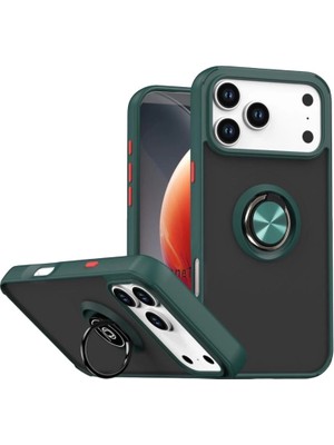 Najmaddin Mep Iphone 17 Pro Max Montreal Yüzüklü Silikon Kapak - Yeşil Najmaddin