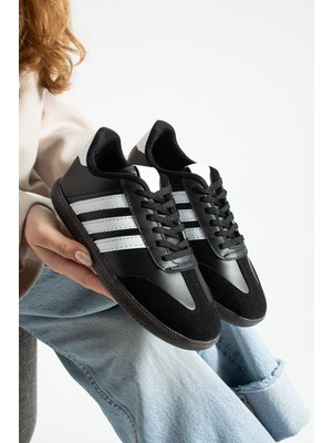 İmershoes Unisex Spor Yandan Şeritli Erkek Kadın Hafif Rahat Kaymaz Taban Günlük Spor Ayakkabı