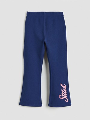 Lc Waikiki Yeni Sezon Stitch Baskılı Ispanyol Paça Kız Çocuk Tayt